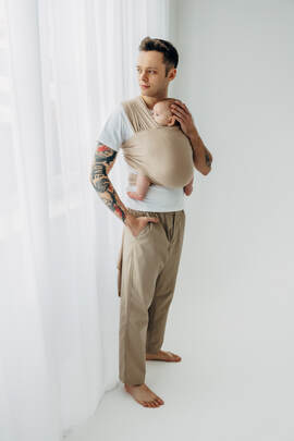 Stretchy/Elastic Baby Sling - Nude Beige - standard size 5.0 m (grade B)