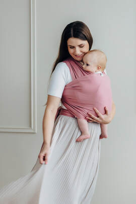 Stretchy/Elastic Baby Sling - Quartz - standard size 5.0 m (grade B)