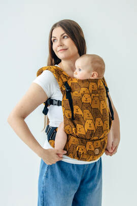 LennyLight Carrier, Standard Size, jacquard weave 100% cotton - CAPYBARAS - TRIBU