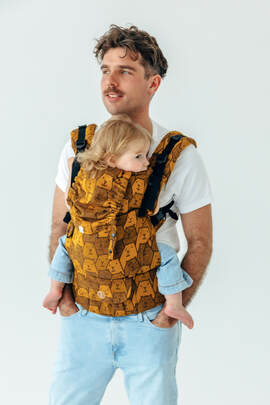 LennyUpGrade PRO Carrier, Standard Size, jacquard weave 100% cotton - CAPYBARAS - TRIBU
