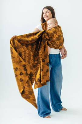 Baby Wrap, Jacquard Weave (100% cotton) - CAPYBARAS - TRIBU - size M