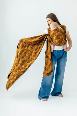 Baby Wrap, Jacquard Weave (100% cotton) - CAPYBARAS - TRIBU - size S