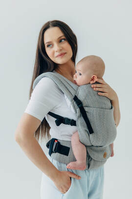 LennyLight Carrier, Standard Size, jacquard weave (54% silk, 46% cotton) - LITTLE LOVE - MUNA
