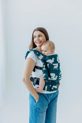 LennyLight Carrier, Standard Size, jacquard weave, 100% bamboo viscose - BIRDY - SKYWARD