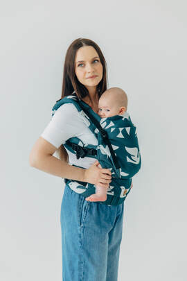 LennyUpGrade PRO Carrier, Standard Size, jacquard weave, 100% bamboo viscose - BIRDY - SKYWARD