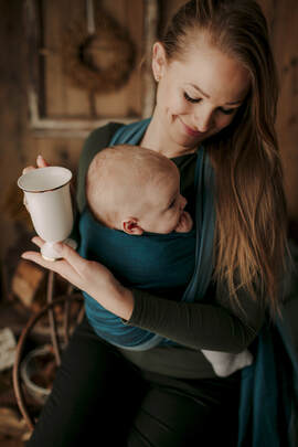 Baby Sling, Broken Twill Weave, (100% cotton) - SUPERNOVA - PIANO - size L