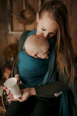 Baby Sling, Broken Twill Weave, (100% cotton) - SUPERNOVA - PIANO - size M