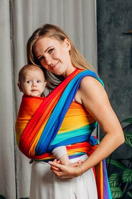 Baby Wrap, Jacquard Weave (100% cotton) - RAINBOW BABY - size M