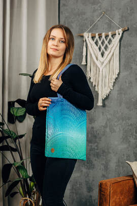 Sac à bandoulière en retailles d’écharpes (100 % coton) - PEACOCK’S TAIL - FANTASY