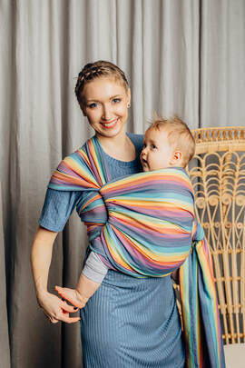 Baby Sling, Broken Twill Weave, 100% cotton - Luna - size L