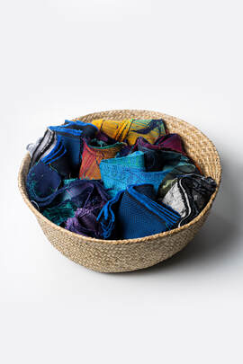 Petites retailles d’écharpe en jacquard - 1kg