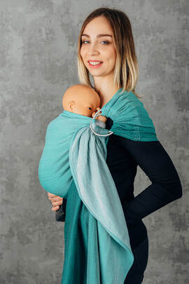 Ring Sling, Jacquard Weave (100% cotton), with gathered shoulder - FOR PROFESSIONAL USE EDITION - ENTWINE - standard 1.8m