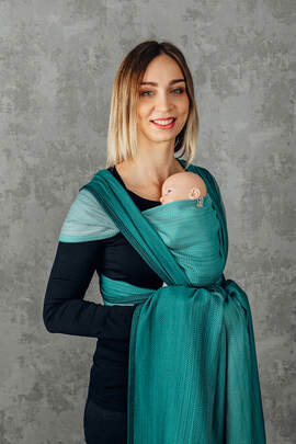 Baby sling for babies with low birthweight, Herringbone Weave, 100% cotton - VERSION POUR USAGE PROFESSIONNEL - ENTWINE - sizeXS