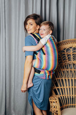 LennyPreschool Carrier, Preschool Size, broken - twill weave 100% cotton - LUNA