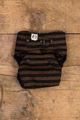 Wool Cover - Brown & Black Stripes - OS