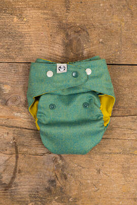 Wool Cover - Herringbone Green Pea - OS
