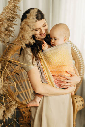 Baby Wrap, Jacquard Weave (100% cotton) - LITTLE LOVE - MADISON - size S