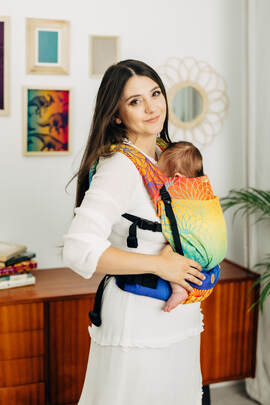 LennyLight Carrier, Standard Size, jacquard weave 100% cotton - RAINBOW LOTUS 