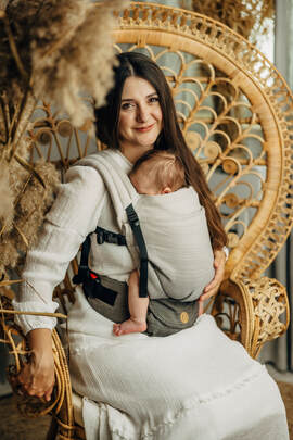 LennyLight Carrier, Standard Size, herringbone weave 100% cotton - LITTLE HERRINGBONE OMBRE RAGTIME 