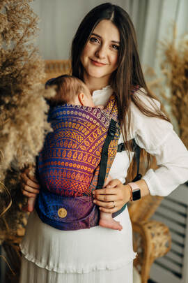 LennyLight Carrier, Standard Size, jacquard weave 100% cotton - PEACOCK'S TAIL - BOLERO 