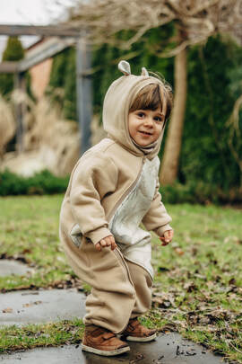 Combinaison pour enfant - taille 116 - Beige avec Jurassic - Ice Desert