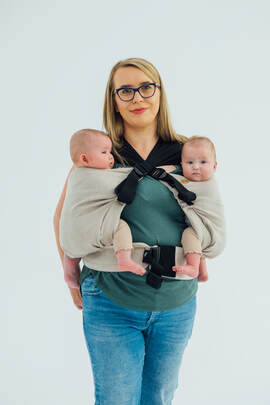 LennyTwin Carrier, Standard Size, broken-twill weave 100% cotton - PEANUT BUTTER